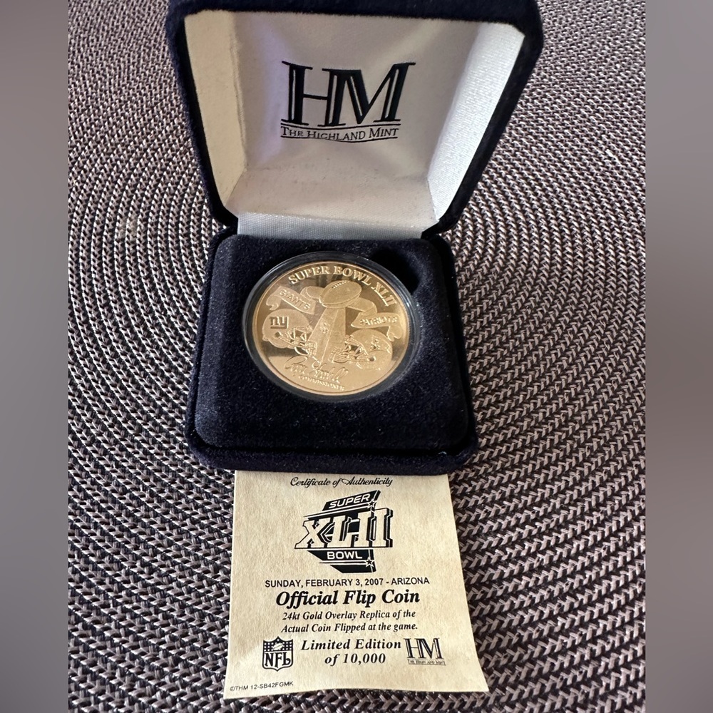 Highland Mint Super Bowl XLII Flip Coin